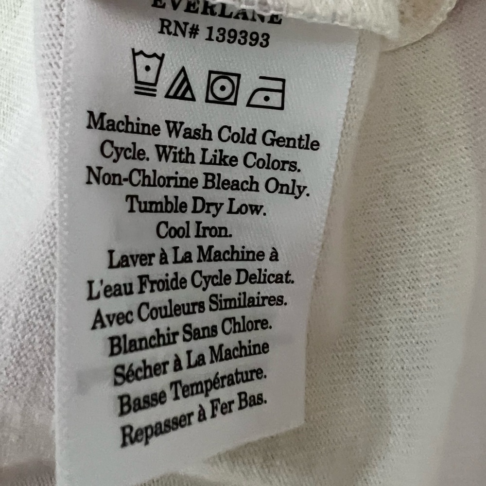 Everlane The Organic Cotton Polo Dress Striped Beige Size Small - Picture 12 of 12